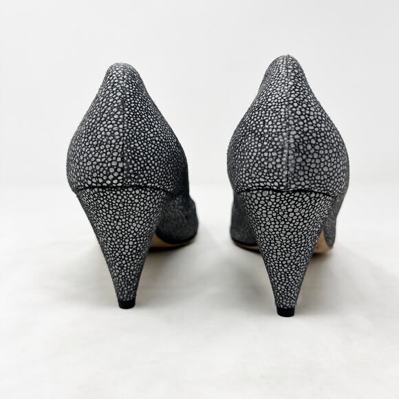 [Jigsaw] London Gray Spotted Print Round Toe Cone Shaped Heels Size 40 US 10 - Picture 6 of 10